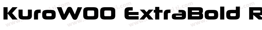KuroW00 ExtraBold Regular字体转换
